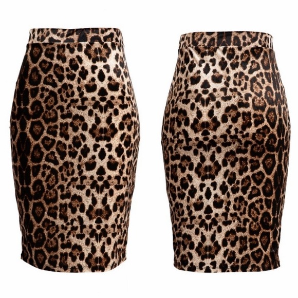 Leopard Velvet Skirt - Picture 4 of 6